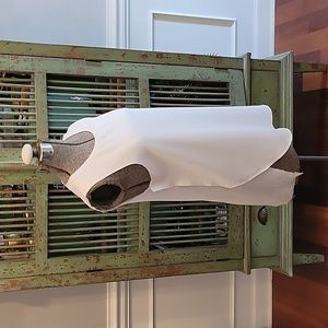 BEAUTIFUL & MOD Cream Shell w/Sheer Back S